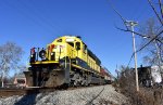 SD33-ECO # 3016 leads the TFT train out of Pompton Lakes Station